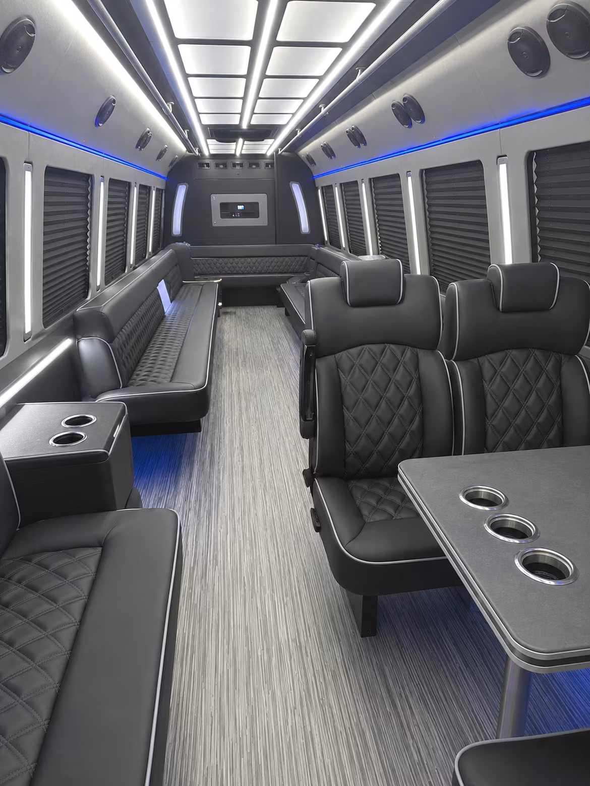 pocatello 25 passenger party bus inside