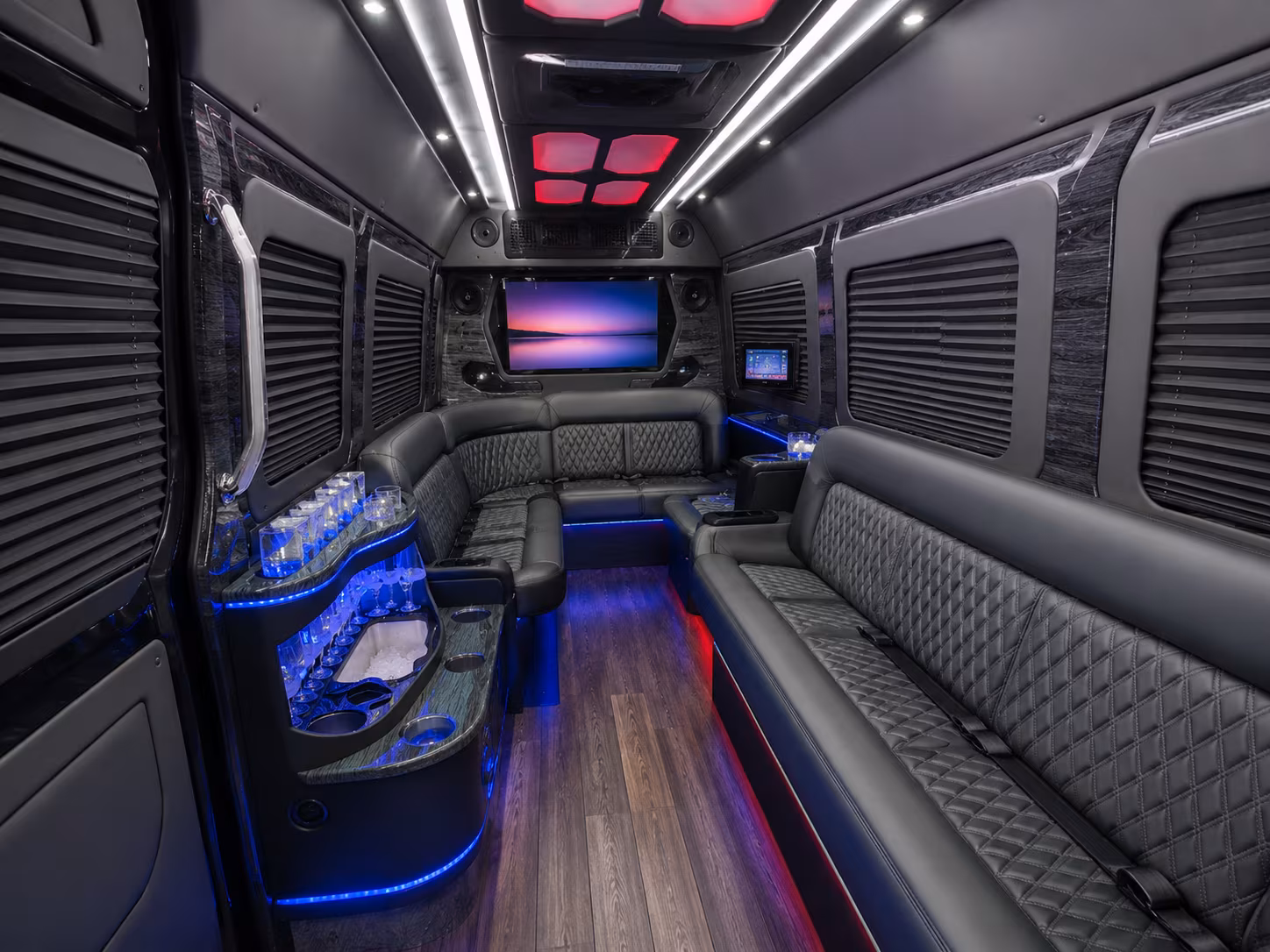 pocatello 30 passenger party bus interior