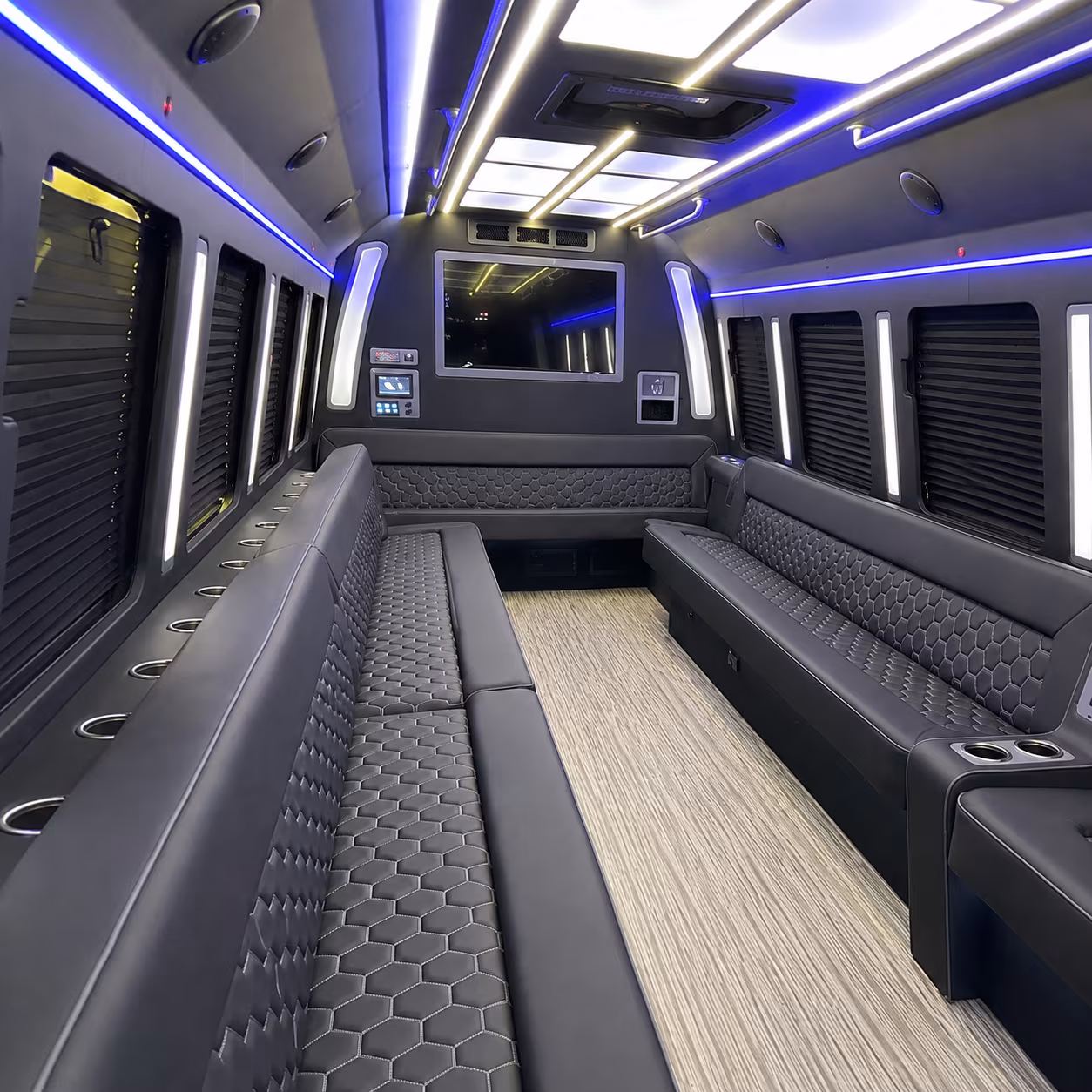 pocatello 40 passenger party bus inside