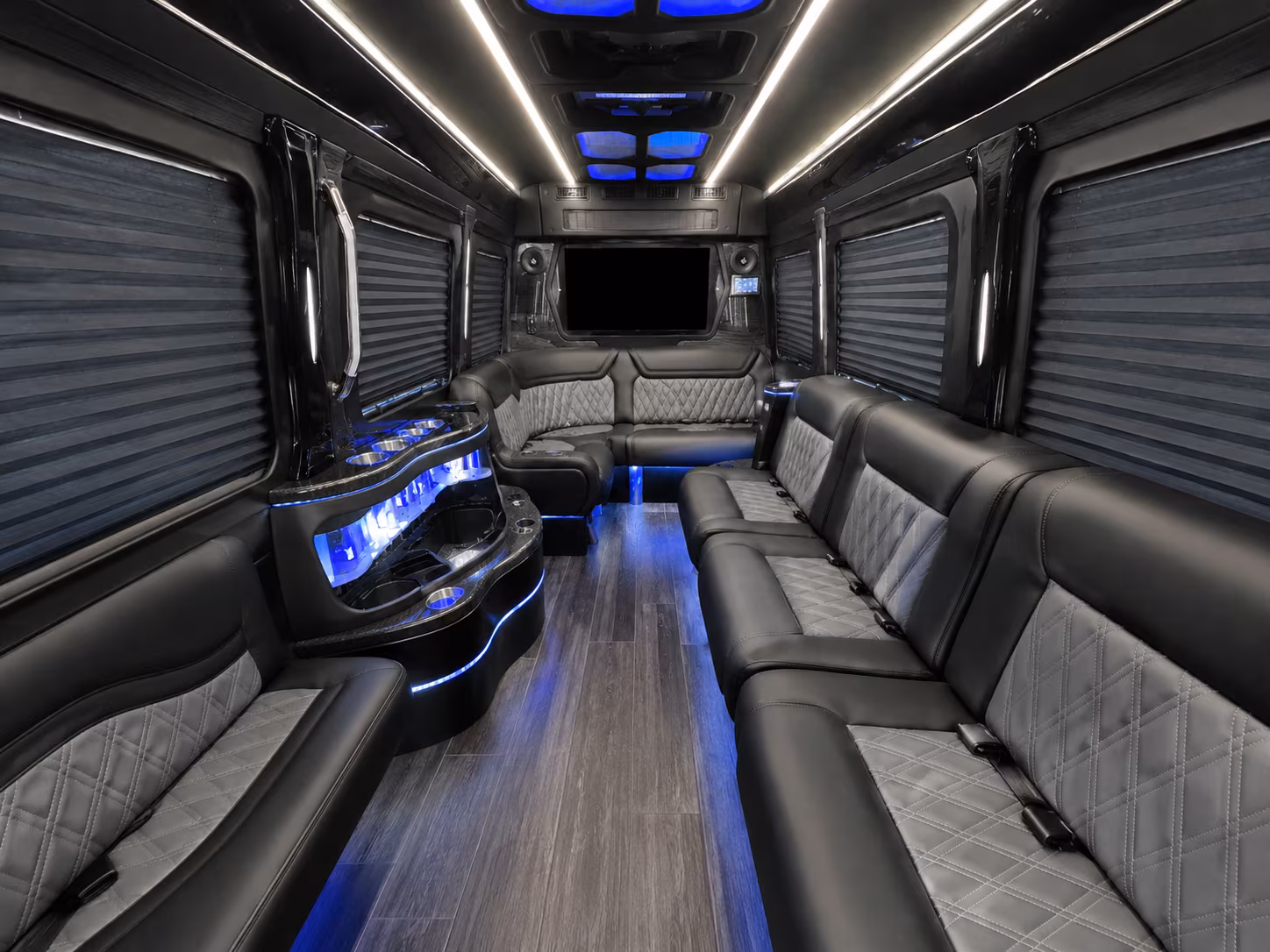 pocatello 50 passenger party bus inside