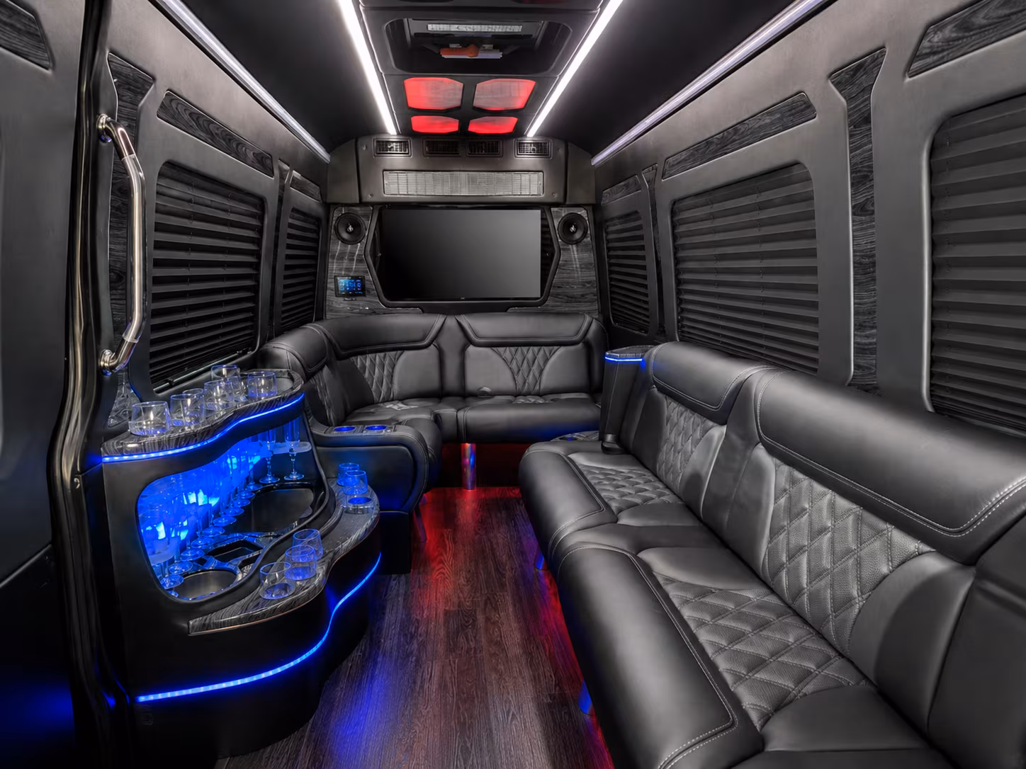 pocatello 50 passenger party bus interior